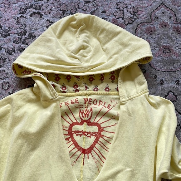 Yellow Free People Sweatshirt Hoodie - Picture 4 of 8